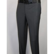 Men's MONO Turkey Slacks 100% Wool Plain Front Regular Fit 2501-06 Charcoal Gray image 4