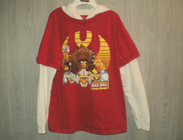 Angry Birds Boy&#39;s Size S Hooded Top Layered Look Long Sleeves Shirt Red - £9.50 GBP