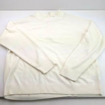 Mercer Street Studio Womens Ivory Cream Crewneck Sweater Long Sleeve XL - £19.60 GBP