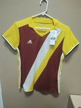 New Adidas Womens Small Condor 16 Soccer Jersey Yellow/Maroon/White AY1770 - £14.96 GBP