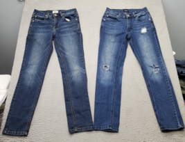 Lot OF 2 Hudson Jeans Youth Girls Size 12 Multi Denim Distressed Cotton ... - $29.30