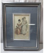 Antique Ladies Fashions of France Framed Print Evening &amp; Walking Dress - £39.09 GBP