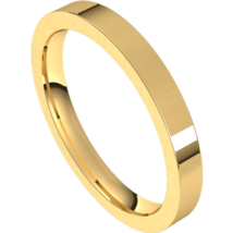 Authenticity Guarantee 
14K Yellow Gold 2.5 MM Comfort Fit Flat Wedding Band - £336.55 GBP+