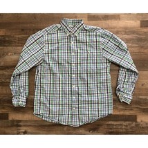 Vineyard Vines Mens Large Slim Fit Tucker Shirt Blue &amp; Green Plaid - $17.57