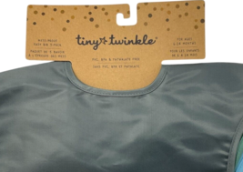 Tiny Twinkle Mess Proof Waterproof Feeding Bibs 5 Pk Boy Solid Colors 6-24 Month image 2