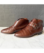Vintage 80s Nine West Brown Leather Ankle Boot Side Buckle - Women&#39;s Siz... - $38.91 CAD
