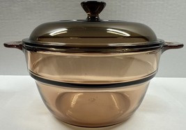 Vision Pyrex Corning Ware V-20-B France Amber Double Boiler Insert - V 1... - $532.00 MXN
