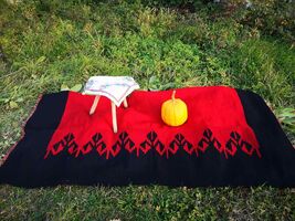 Hand woven antique runner, handmade, organic wool runner, piece of Balka... - $80.00