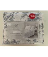 New Rachel Ashwell The Farmhouse Shabby Chic Sheet Set King White Blue F... - €83,93 EUR
