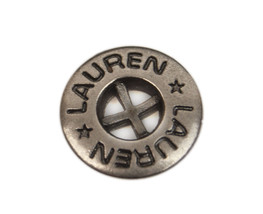 Org Ralph Lauren Lauren Flat Silver Tone Metal Replacement Button .55" - $4.80