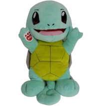 Build A Bear Pokémon Squirtle Green Turtle Plush BABW Large 15&quot; Anime Re... - $22.06