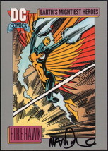 1991 DC Comics SIGNED Tom Mandrake Art Card ~ Firehawk / Firestorm Character - £7.00 GBP