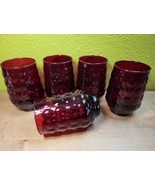 Anchor Hocking Royal Ruby Red Bubble Glass Tumbler Vintage 4.5  inches S... - €37,46 EUR