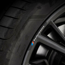 4pcs For  Performance Wheels Aluminum Sticker  Logo Emblem M Power   Wheel Trim  - £65.34 GBP
