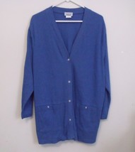 Womens Fashion Formulas Blue Long Sleeve Button Top Size 2X - £9.38 GBP