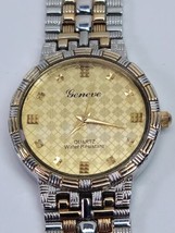 VTG Geneva Quartz Gold Silver Tone Stainless Wrist Watch Mens Womens Uni... - £22.72 GBP