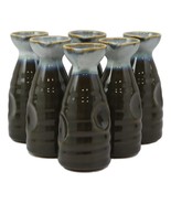 Glazed Ceramic Green And White Japanese Wine Sake Tokkuri Flask Pack of ... - $63.98 CAD