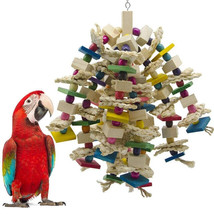 Bird Parrot Chewing Toy - Bird Parrot Blocks Bird Cage Bite Tea  Chewing... - £16.43 GBP
