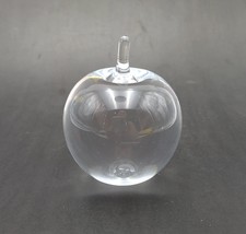 Vintage Apple Shaped Glass Paper weight Signed Cartier - $93.49