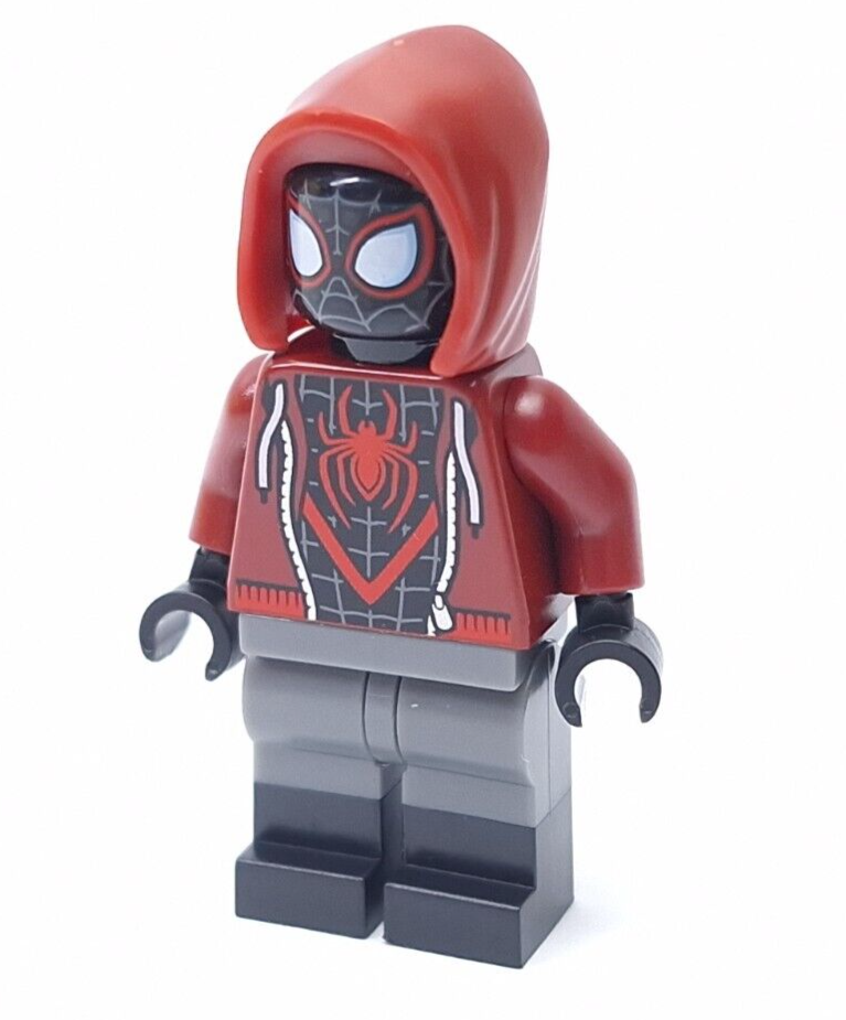 Lego Miles Morales Minifigure sh679 Spider-Man Red Hoodie 76171 - $7.76