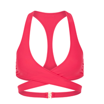 Stella McCartney Graphic Cutout Wrap Bikini Top | Hot Pink, Sz XS $265 - $74.80