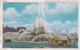Chicago Illinois IL Buckingham Fountain Grant Park 1941 Postcard C39 - £2.38 GBP