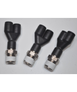 Lot of 3 LEGRIS 3148-56-14 THREADED MALE Y ADAPTER, 1/4&quot;X1/4&quot; NEW - $13.85