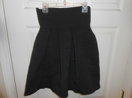 Cute H&amp;M deep black high waisted stretch elastic A line Skirt size S/M  - £6.04 GBP