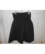 Cute H&amp;M deep black high waisted stretch elastic A line Skirt size S/M  - £5.97 GBP