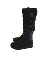 UGG Lattice Cardy Boots Womens Size 7 Tall Knee High Knit Button Fold Ov... - £20.74 GBP