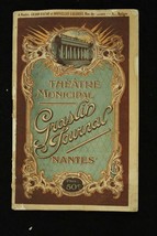 Vintage Paper Souvenir La Chatelaine NANTES Theater Municipal Graslin Jo... - £8.39 GBP