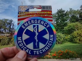Small 3 Inch+ Decal Sticker Reflective Emt Emergency Medical Technician - £4.68 GBP