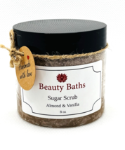 Almond &amp; Vanilla Sugar Scrub Exfoliating Body Scrub holiday gift for her... - $174.14 MXN