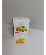 2018 Hallmark School Bus Miniature Keepsake Ornament Fisher Price Toy Mi... - $31.68