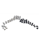 Vintage Giant Toys 1/72 HO Plastic Knights Figures Soldiers 1960&#39;s Black... - €47,40 EUR
