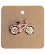 Bicycle Enamel Pin: Classic Pink Bike - $17.64 CAD