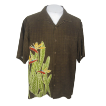 Tommy Bahama vintage Men Hawaiian camp shirt p2p 24 L aloha Silk tropical - £29.58 GBP