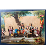 Family Picnic With Headless Guest Victorian Trade Card Ithaca New York - $6.92