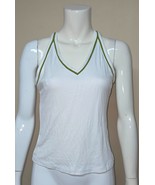 Maeve Anthropologie Racerback White with Green Tank Size XS - €12,92 EUR