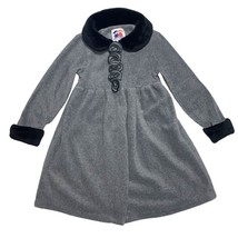 Gray Black Girl&#39;s Coat Collar Outerwear Jacket Sweater Warm Formal Easter - $16.83