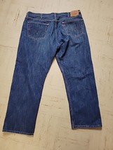 Levi&#39;s 501 Jeans Mens Sz 44x32 Blue Straight Fit Button Fly - $18.38