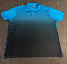 Callaway Opti-Dri Men&#39;s Short Sleeve Blue Black Polo Golf Shirt Size 2XL XXL - £15.82 GBP