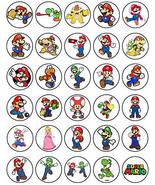 30 x Edible Cupcake Toppers  Classic Video Game Themed Collection of Edible Cak - $265.89 MXN