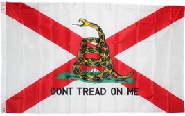 Florida DON&#39;T TREAD ON ME State Flag 3x5 ft Gadsden Tea Party Rattlesnake FL - £15.72 GBP