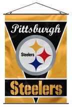 Pittsburgh Steelers NFL 28 x 40 Wall Banner Vertical Flag Hanging Poles ... - $26.99
