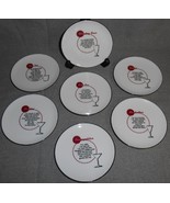 Set (7) Pottery Barn RETRO BAR PATTERN Porcelain Coasters - $24.74