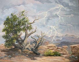 Utah&#39;s Vast Cedar Desert Canyons Original Oil Painting By Irene Livermore  - $650.00