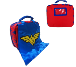 Wonder Women Lunch Box With Detachable  Cape &amp; ID Window NWT - £18.43 GBP