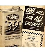 1949 Aviation Testors 39 Airplane Model Fuel Advertisement McCoy Engines - €27,92 EUR
