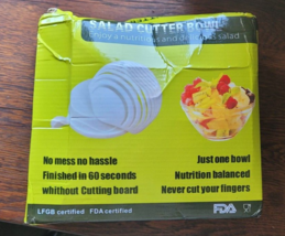 NIB Salad Cutter Bowl One Bowl 60 Second Salad No Fuss Kitchen Dinner Nice - $7.99